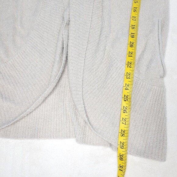 Barefoot Dreams CozyChic Lite Circle Cardi Taupe/Pink Womens Size XS/ Small - Picture 8 of 13